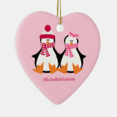 Valentinstag Penguins Keramik Ornament (Rechts)