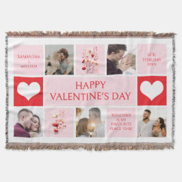 Valentinstag Personalisierte FotoCollage Decke