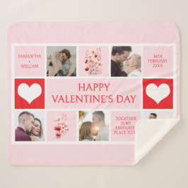 Valentinstag Personalisierte FotoCollage Sherpadecke