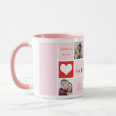 Valentinstag Personalisierte FotoCollage Tasse (Links)