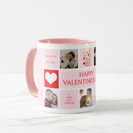 Valentinstag Personalisierte FotoCollage Tasse