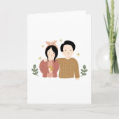 Valentinstag personalisierte Grußkarte Dankeskarte (Vorderseite)