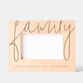 Valentinstag Personalisierter Familienname Holz Geätzte Rahmen