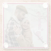 Valentinstag Personalisiertes Foto Glasuntersetzer (Rückseite)