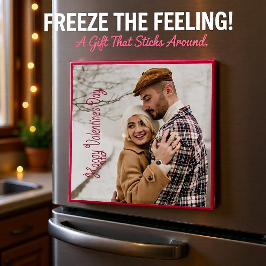 Valentinstag Personalisiertes Foto Magnet