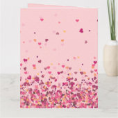 Valentinstag Personalisiertes Foto Rosa Herzen Karte (Rückseite)