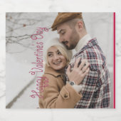 Valentinstag Personalisiertes Foto Schaumweinetikett (Einzelnes Label)