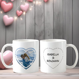 Valentinstag Personalisiertes Foto und Namen Kaffeetasse