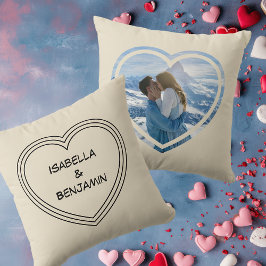 Valentinstag Personalisiertes Foto und Namen Kissen