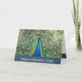 Valentinstag_ Pfauenkarte Feiertagskarte (Vorderseite)