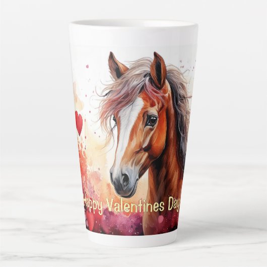 Valentinstag Pferd Milchtasse (Vorderseite)