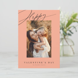 Valentinstag-Pfirsich Valentinkarte Feiertagskarte