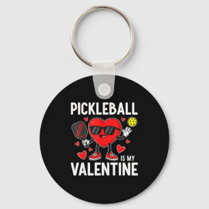 Valentinstag Pickleball ist Valentinstag Frauenlie Schlüsselanhänger