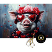 Valentinstag Pig Decoupage Seidenpapier