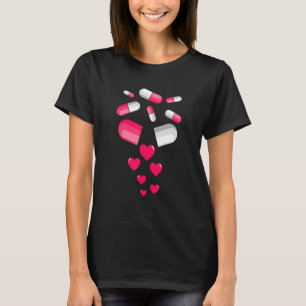 Valentinstag Pillen Herzschmerzen Niedliches Herzm T-Shirt