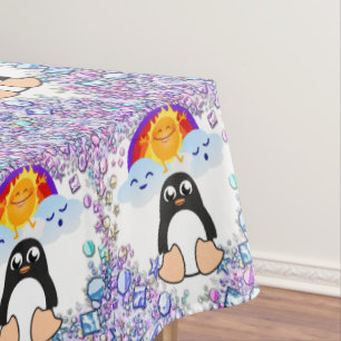 Valentinstag Pinguin Hearts Tischdecke