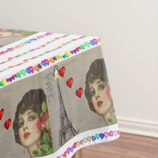 Valentinstag Pinguin Hearts Tischdecke (Beispiel)