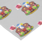 Valentinstag Pinguin Hearts Tischdecke (Schrägansicht)