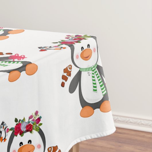 Valentinstag Pinguin Hearts Tischdecke (Beispiel)