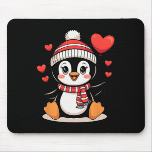 Valentinstag Pinguin Herz Bylloon Süß Mousepad