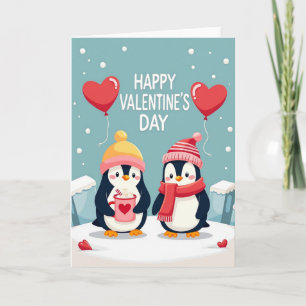 Valentinstag Pinguin Liebeskarte Karte