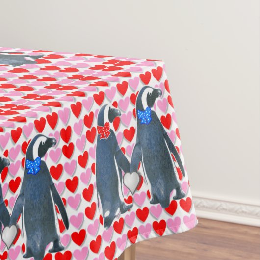 Valentinstag Pinguin Tischdecke (Beispiel)