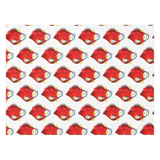 Valentinstag Pinguin Tischdecke (Vorderseite (Horizontal))