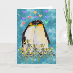 Valentinstag-Pinguine Feiertagskarte