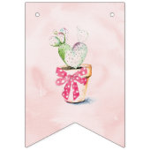 Valentinstag Pink Girl's Rule Heart Cactus Wimpelkette (Erste Fahne)