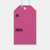"Valentinstag pink" Solid-Pink-Gift-Tag Geschenkanhänger (Rückseite)