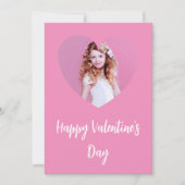 Valentinstag pinkes Foto Karte (Vorderseite)