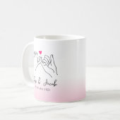 Valentinstag Pinky-Versprechen des Paares Kaffeetasse (Vorderseite Links)