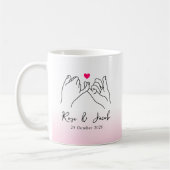 Valentinstag Pinky-Versprechen des Paares Kaffeetasse (Links)