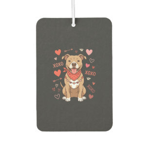 Valentinstag Pitbull Hund XOXO Liebesdesign Autolufterfrischer