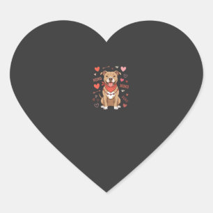 Valentinstag Pitbull Hund XOXO Liebesdesign Herz-Aufkleber