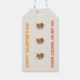 Valentinstag "Pizza and Fried Potato Match" Geschenkanhänger