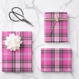 Valentinstag-Plaid-Geschenkpapier  Geschenkpapier Set