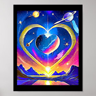 Valentinstag Planeten Sterne Monde Astrologische L Poster