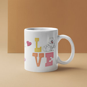 Valentinstag Pomeranian Hunderasse Haustier Hund L Kaffeetasse