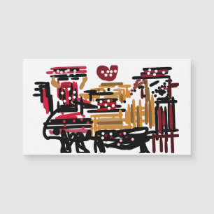 Valentinstag Pop-Art  Magnetkarte