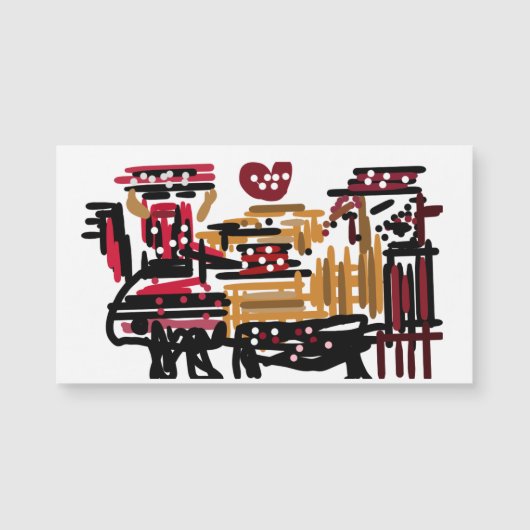 Valentinstag Pop Kunst Magnetkarte (Vorderseite)