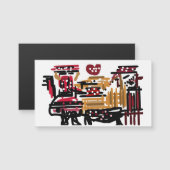 Valentinstag Pop Kunst Magnetkarte (Vorne/Hinten)