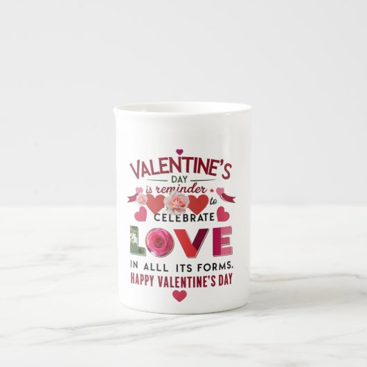 Valentinstag Porzellantasse (Vorderseite)