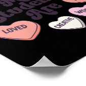 Valentinstag Positive Affirmations Candy Hearts Poster (Ecke)