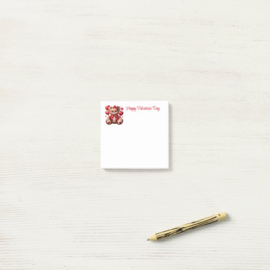 Valentinstag post-it klebezettel (Auf Schreibtisch)