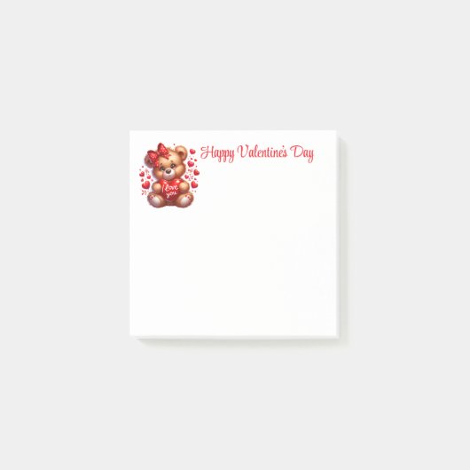 Valentinstag  post-it klebezettel (Vorderseite)