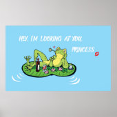 Valentinstag Poster Liebe Funny Princess Frog (Vorne)