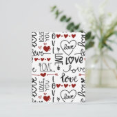Valentinstag Postkarte (Stehend Vorderseite)