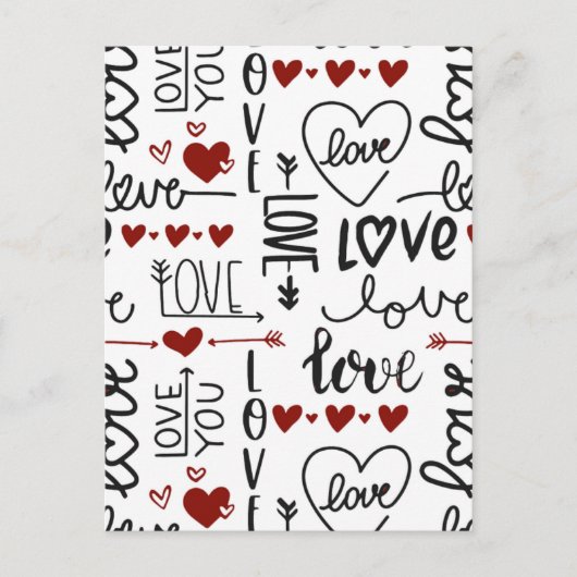 Valentinstag Postkarte (Vorderseite)