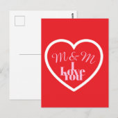 Valentinstag Postkarte (Vorne/Hinten)
